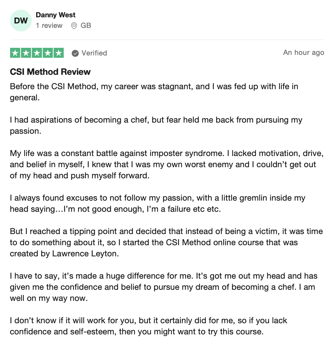 Trustpilot Review DW